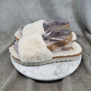 UGG Shoes Womens Size 9 Cream Shearling Koolaburra Fuzz'In II Slippers *Read*